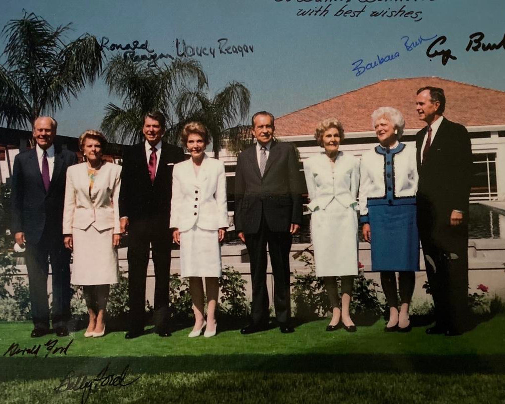 Fords, Reagans and Bushs Signed 8x10 (Bush's personalized) *RARE* - JSA COA